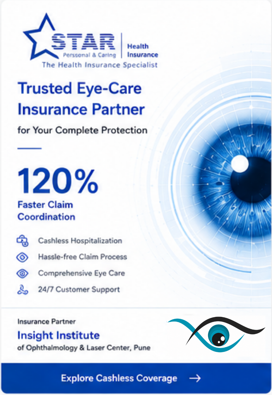 Star Health insurance partner card for Insight Institute